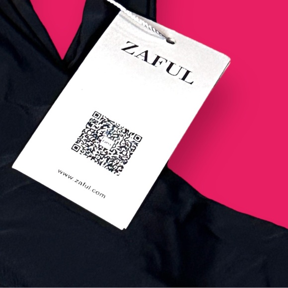 NWT Zaful Black Faux Front Tie Bikini Top. Size Large   ๐โ๏ธ๐โ๏ธ๐ - Picture 8 of 8